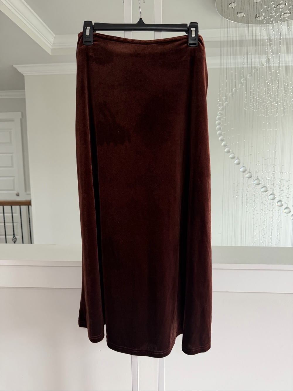 Commense Velvet A-Line Midi Skirt - Picture 3 of 6